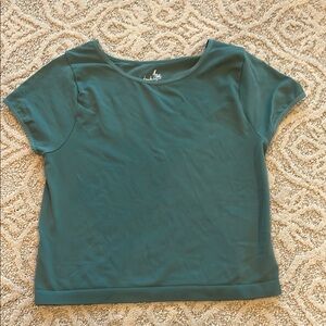 Free people Teal Short Sleeve Top